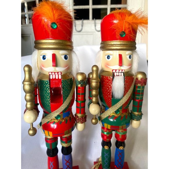 Nutcracker Christmas decoration 2 figurines wooden - Picture 5 of 9